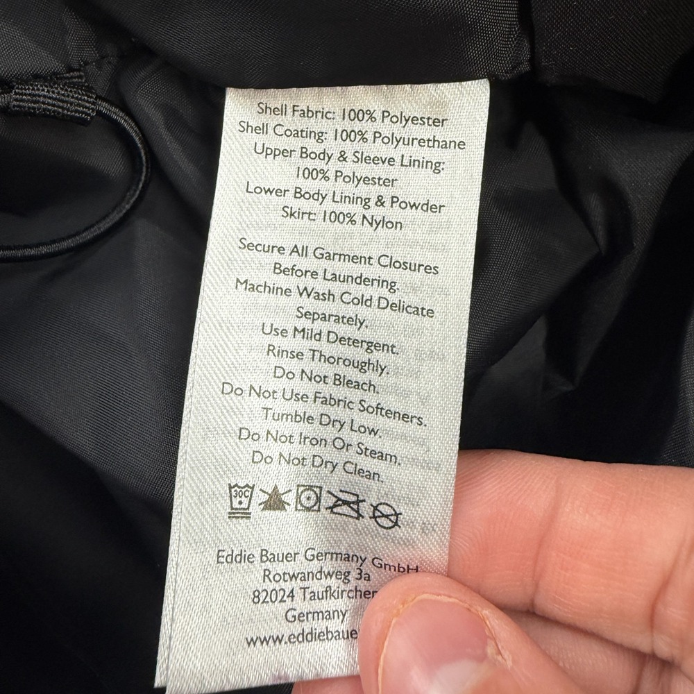 Eddie Bauer Jacket Womens 2X Black Weatheredge Plus Waterproof Hood Rain Wind - Picture 7 of 12
